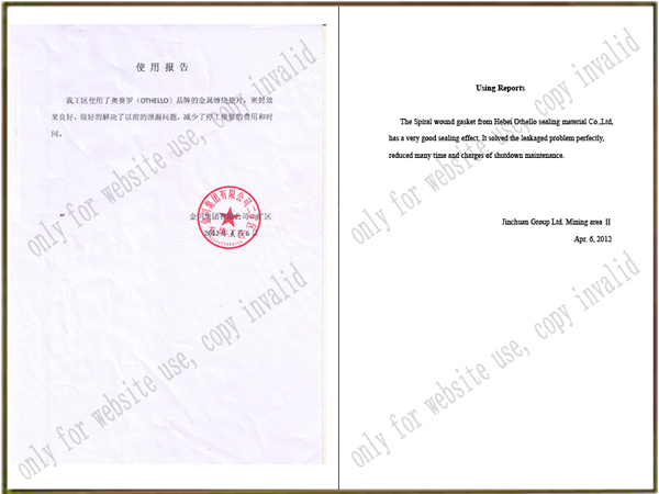 Spiral-wound-gasket-using-reports-of-Jinchuan-Group-Ltd.-Mining-Area